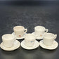 Miniature Tea Set Hand Made White Studio Porcelain Cups Saucers 2" 10pc Vintage