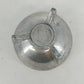 Pewter Trinket Box Storage Floral 3 Legged Footed Lift Lid Ball Finial 3.25" Vtg