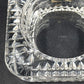 Crystal D'Argues French Candle Holder Faceted Square 4" Marked France EUC