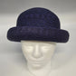 Purple Straw Bowler Cloche Hat Women's One Size Rolled Brim Summer Sun Hat