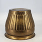 Brass Planter Pot Ribbed Fluted Bowl India 9.5" Indoor Outdoor Plant Decor Vtg