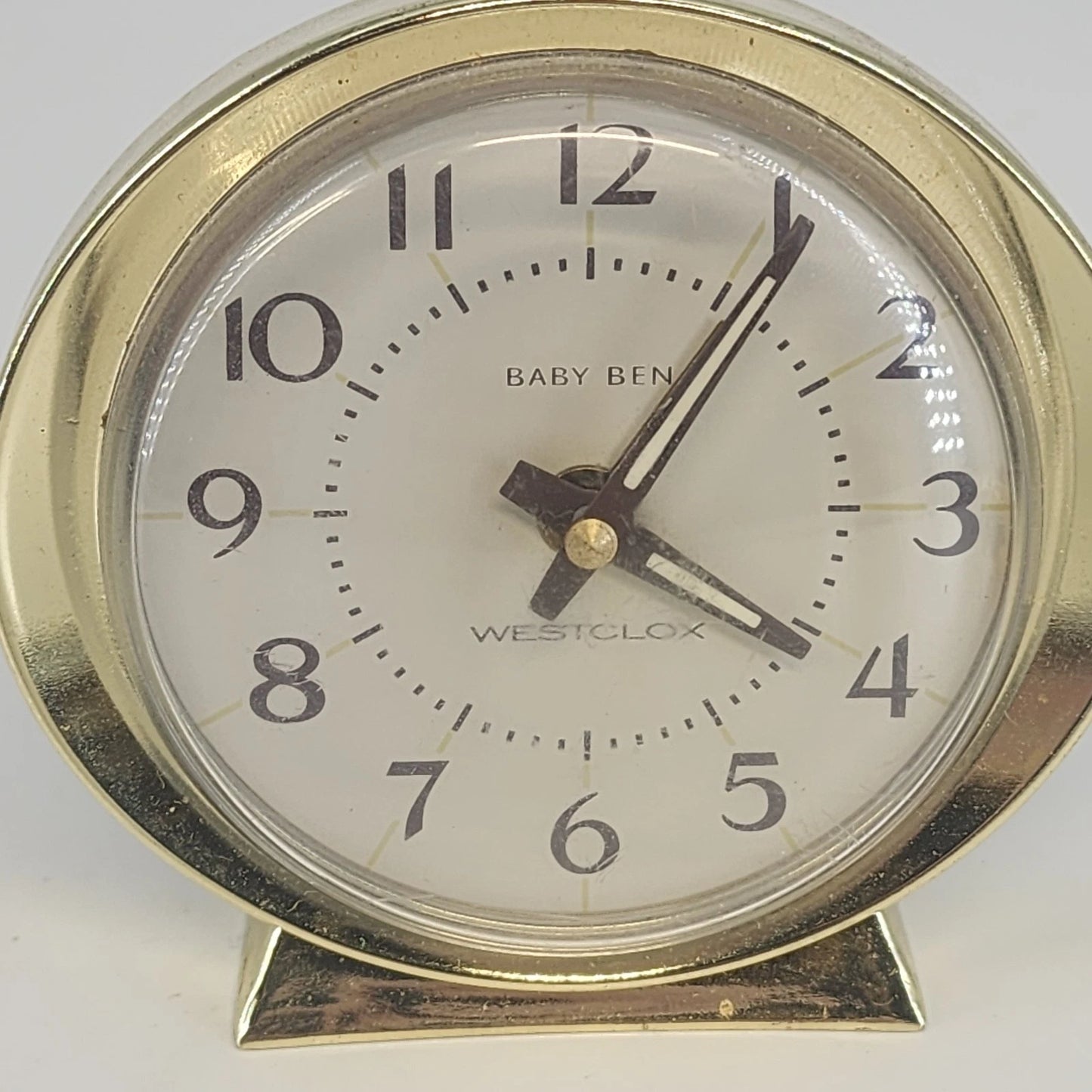 Westclox Baby Ben Alarm Clock Gold Tone 0916 Manual Wind Desktop Nightstand