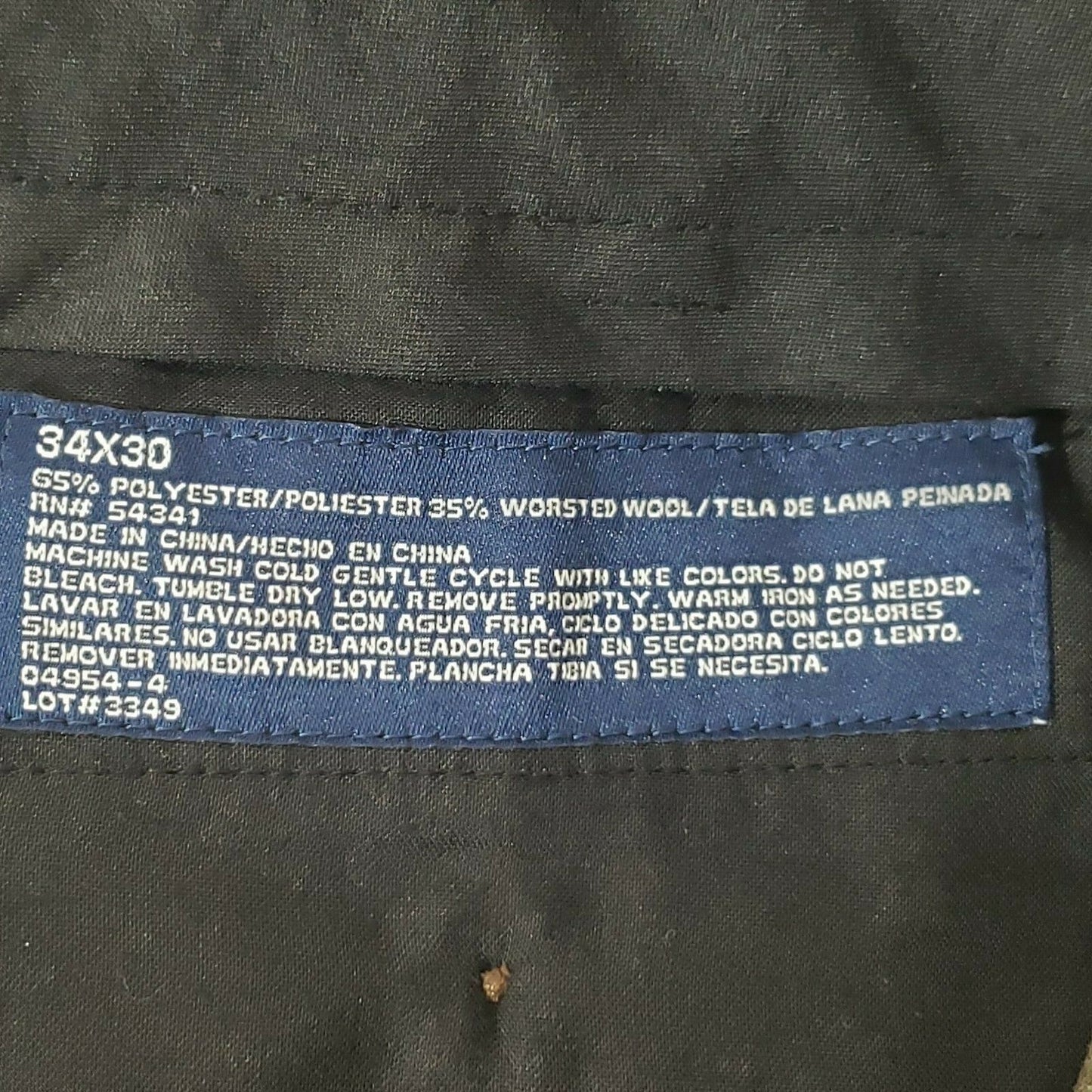 Stafford Dress Pants Slacks Men's Brown Flat Front Pockets Classic Fit 34x30 EUC