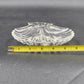 Clamshell Divided Crystal Glass Serving Dish 6"x1" 1950s Vintage