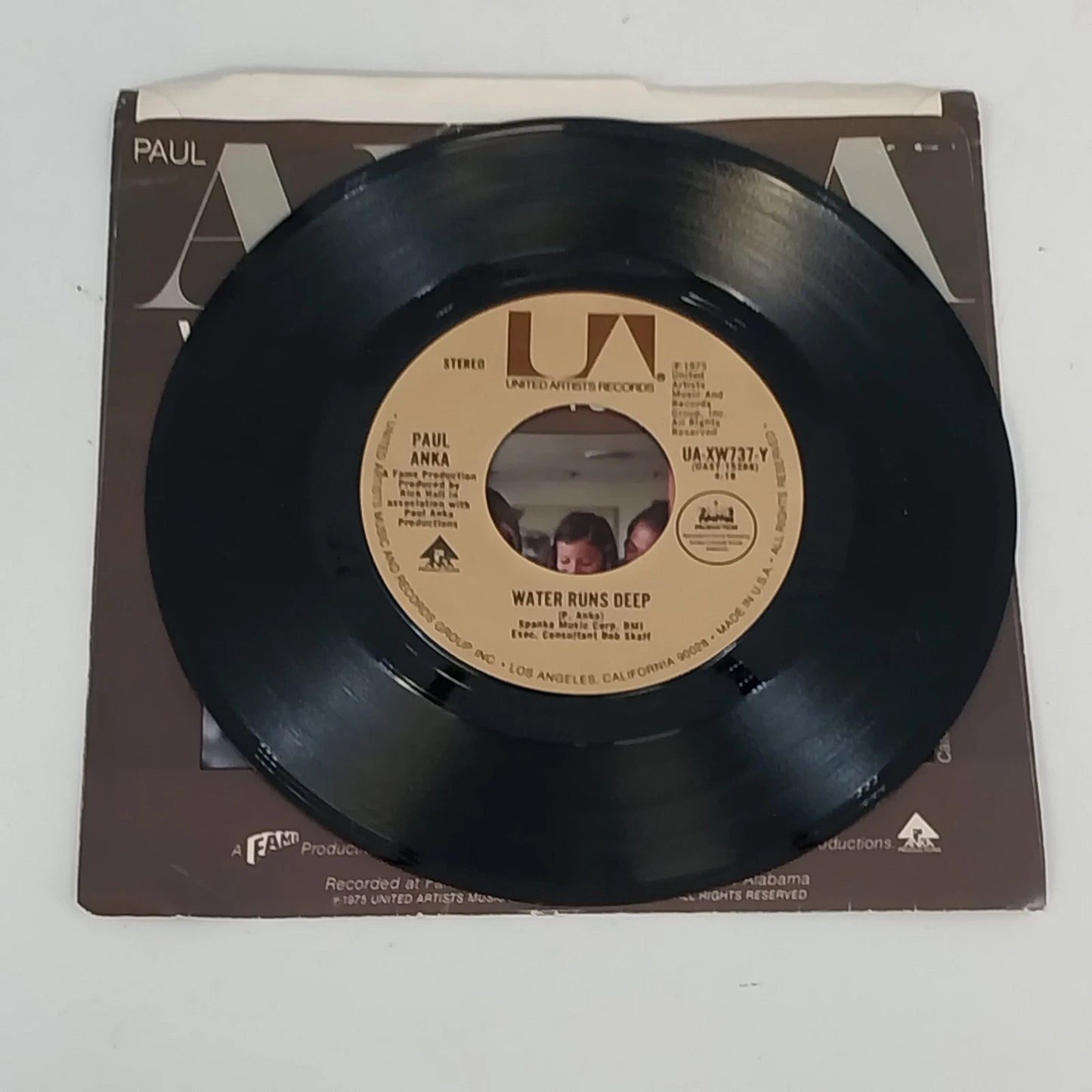 Paul Anka Water Runs Deep 45 RPM Vinyl Picture Sleeve UA
