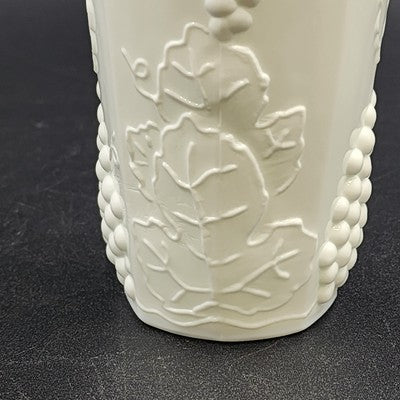 Indiana Glass Milk Glass Tumbler Harvest Pattern 3.25"x5.75" Vintage Drinkware