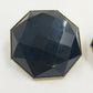 Gold Tone with Faceted Blacks Faceted Bead Octangle Clip On Earrings Jewelry
