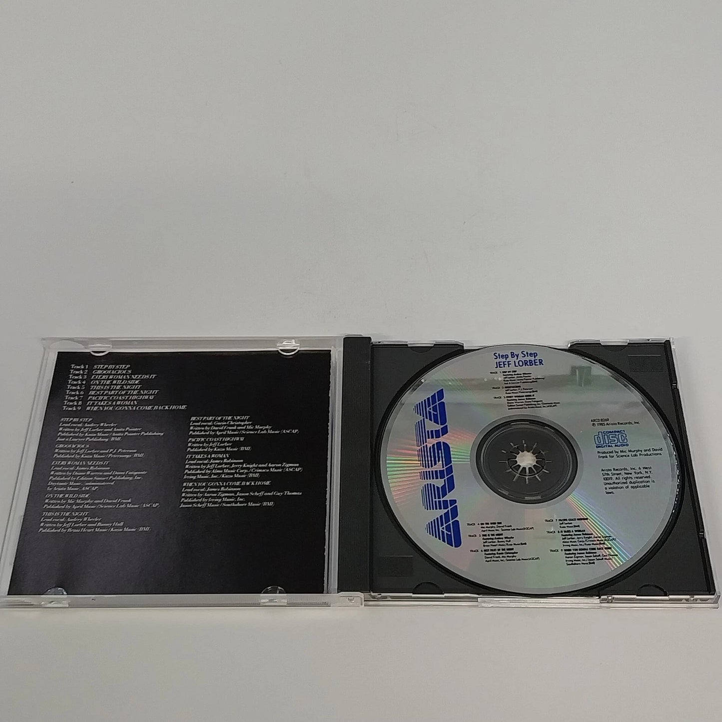 Jeff Lorber Step By Step CD Arista ARCD 8269 David Frank Jazz Fusion Stereo 1985
