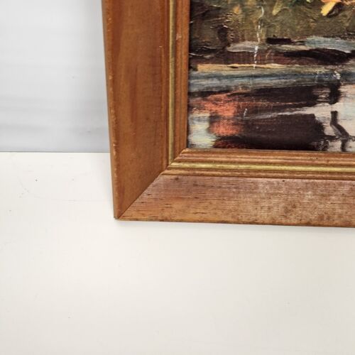 Donald Art Company NY Framed Landscape Lithograph House Print USA by Schumaker