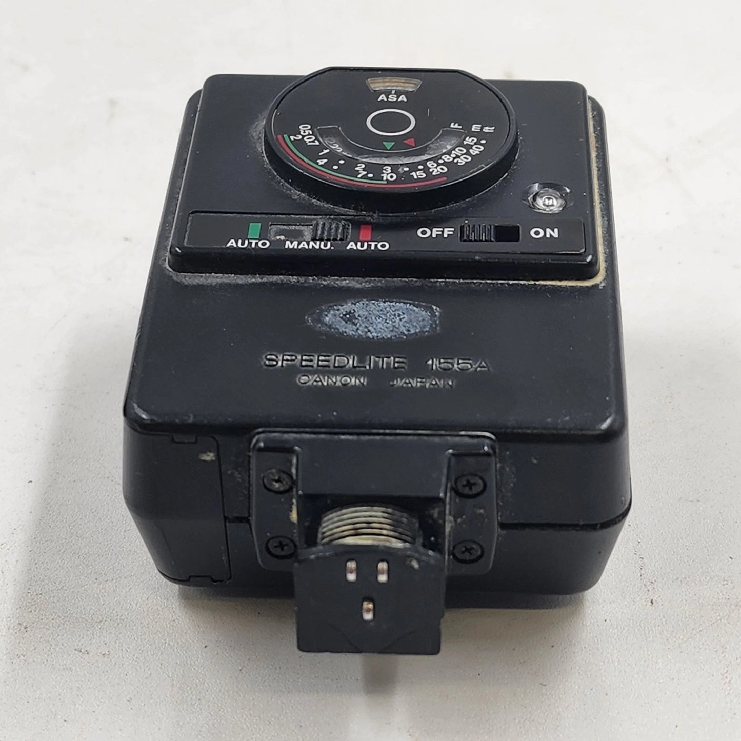 Canon Speedlite 155A Shoe-Mount Camera Flash For SLR with Case Vintage 1970's