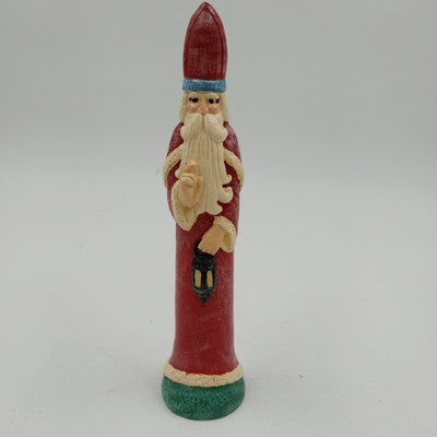 Jim Shore Pencil Style Santa Claus Statue Figurine w Lantern 1994 CWR Old World