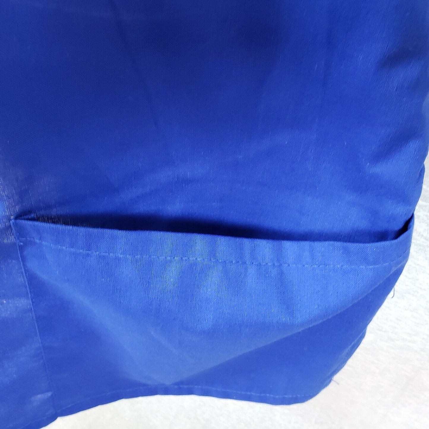 Scrubs Brand Medical Scrub Top Blue Solid Size 1XL 3 Front Pockets Tie Back
