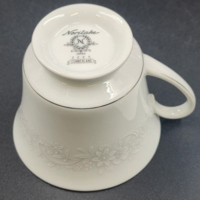 5pc Noritake Cumberland 2225 Japan Place Setting White Floral