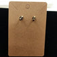 Enamel Gold Tone Red Green Christmas Tree Pierced Earrings Holiday Jewelry 1.5"