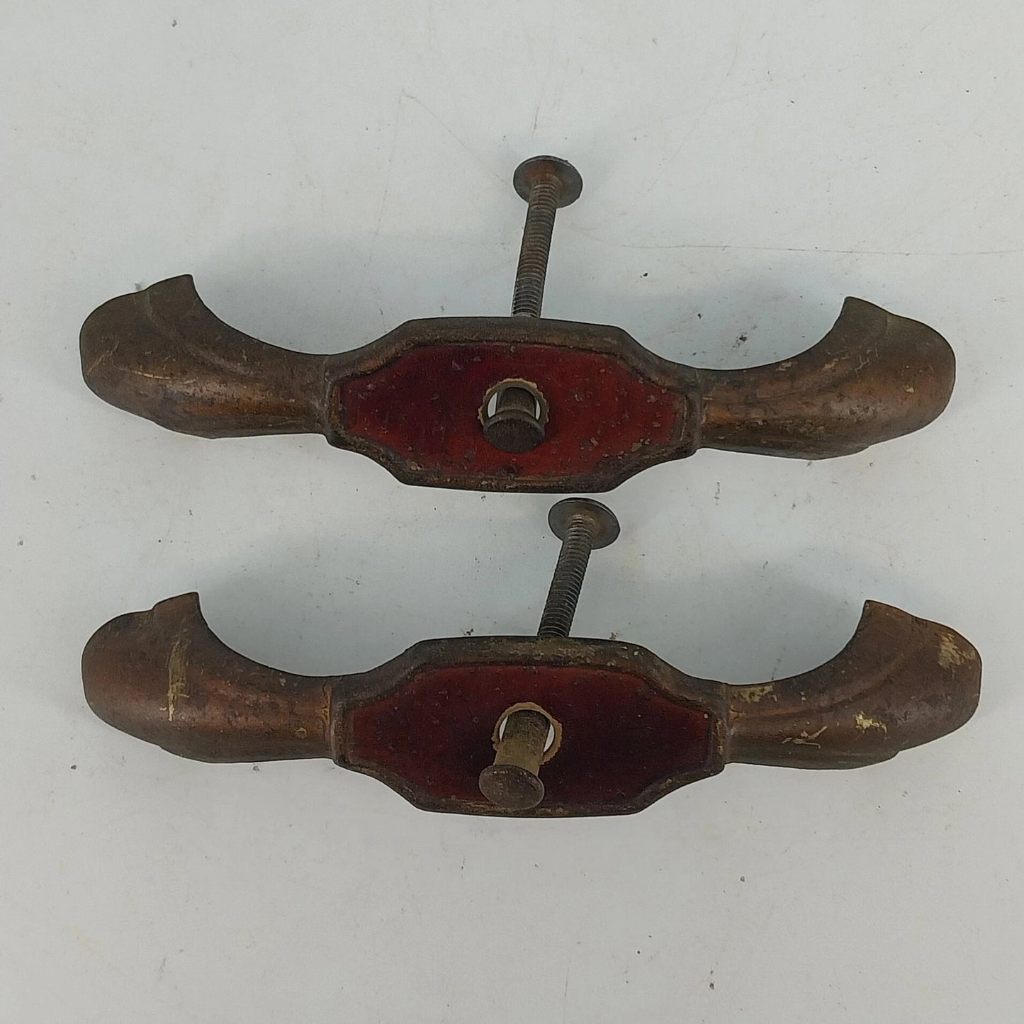 2 Brass Drawer Pulls Ornate Cabinet Handles 5" Furniture Hardware Antique Style