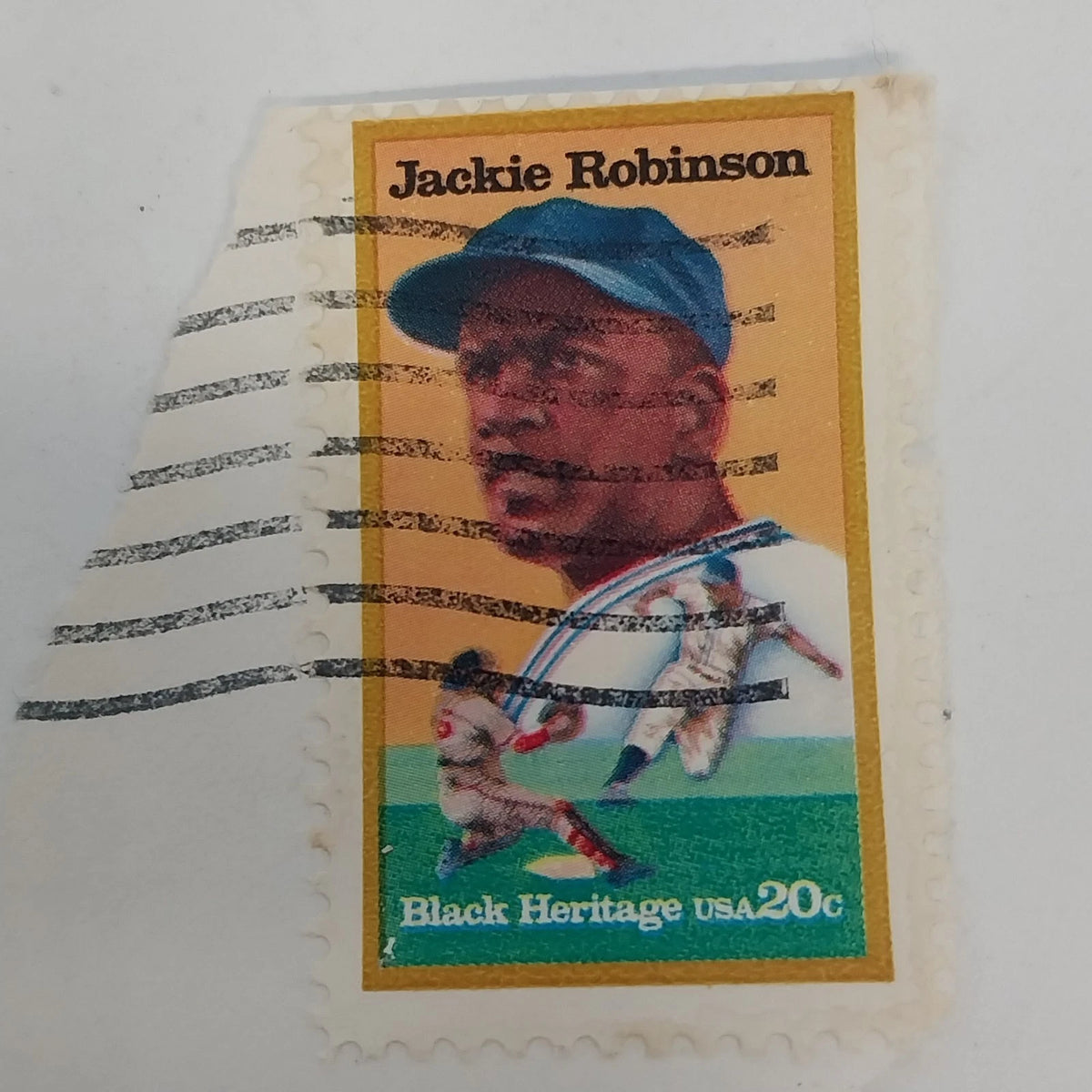 Jackie Robinson Black Heritage 20¢ Canceled US Postage Stamps Lot of 68 Vtg 1982