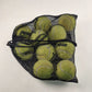 10 Used Penn Tennis Balls with Black Mesh Ball Bag For Practice or Other Uses