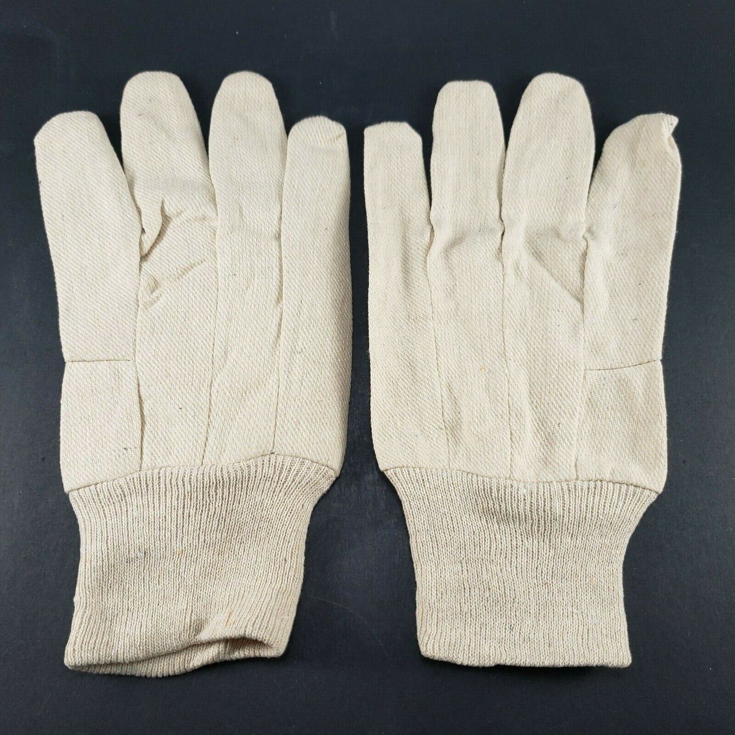 12 pr Mens Large Canvas Gloves 8 oz Cotton Blend Knit Wrist West Chester 708K