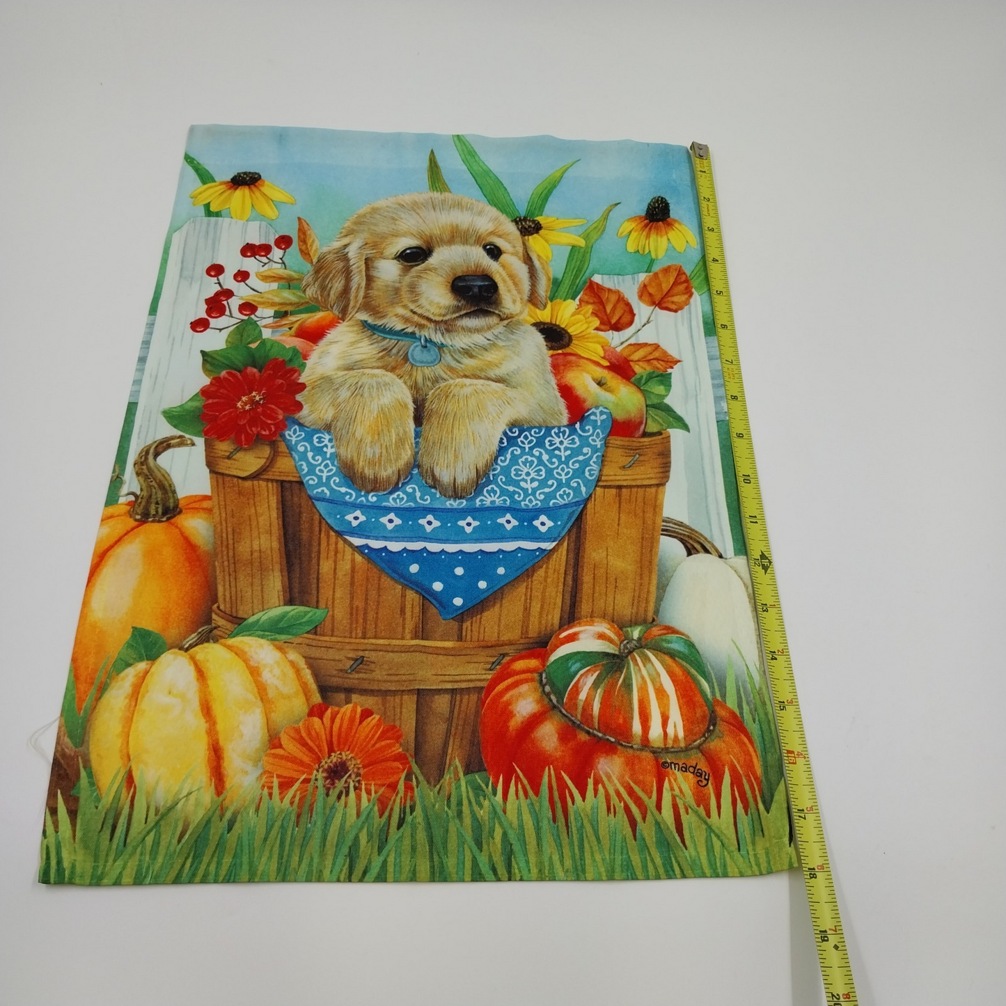 Set of 7 Animal Christmas Holiday with Snowman Mini Garden Flags Banner 12"x18"