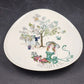 Modern Triangular Figural Lunch Plate Rosenthal Signed Bele Bachem Germany 1960s