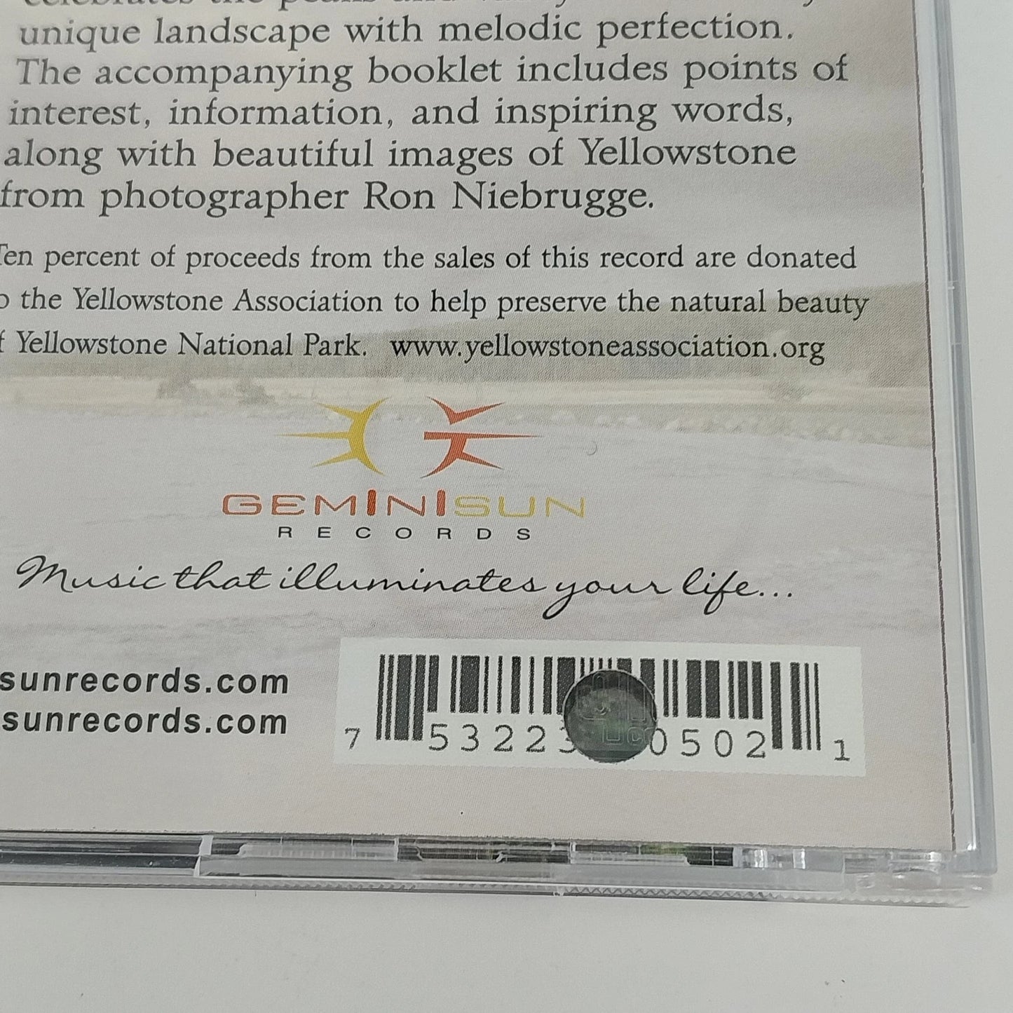 Nicholas Gunn Journey to Yellowstone CD 2003 Gemini Sun Native American New Age
