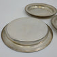 Stainless Steel Restaurant Plate liner Tray Serving Round Dish 3 Pc Silvertone