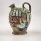 Radford Art Pottery Flagon Jug Hand Painted Wine Village Pub Scene England Vtg