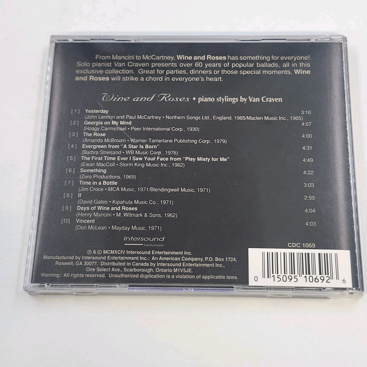 Van Craven Interludes Piano Stylings 4 CD Box Set Love Story Broadway Ballad Vtg
