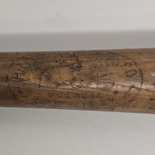 Hillerich & Bradsby Cracked Baseball Bat Louisville KY Safe Hit Black Taped Vtg