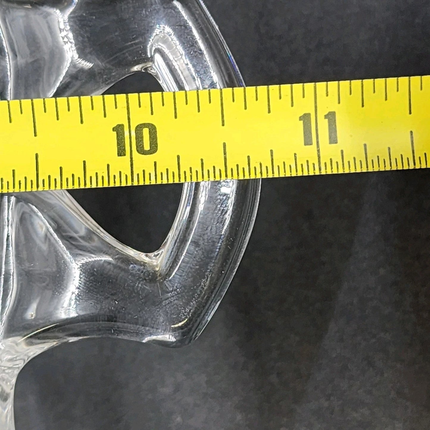 Fostoria American Clear Serving Bowl 8.75" w 2 Handles Cubist Design Glass Vtg