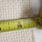 Off White Tablecloth w Waffle Woven Weave Motif Overlock Hem 50" x 70" Rectangle