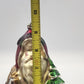 Large Santa Blown Glass Christmas Ornament Hand Painted Red Green Gifts & Tree