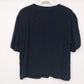 Clio V-Neck Button Front Blouse Black Short Sleeve Lightweight Women's Small