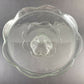 Blossom Pattern Clear Glass Pedestal Cake Stand Scalloped Lip Pfaltzgraff USA