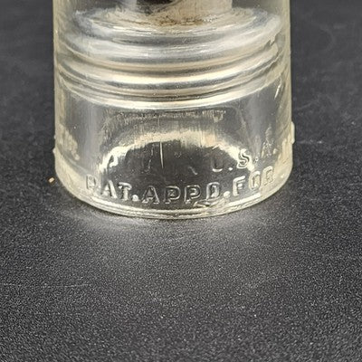 Pyrex MC Clear Glass Electrical Insulator 2.5"x4" Reg US Pat USA