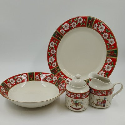 Classic Traditions Charlton Hall 5pc Hostess Set Platter Bowl Cream Sugar Boxed