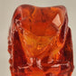 Fenton Hobnail Amber Glass Shoe Cat Head Art Glass Slipper Vintage Boot Amberina