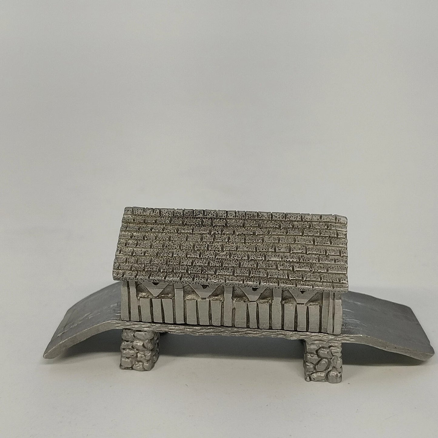 Spoontiques Covered Bridge Pewter Miniature Figurine 3051 1987 Vintage