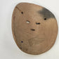 Hand Painted Natural Clay Wall Mask Bird Floral Folk Art 6" x 5" Mexican Pottery