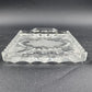 Stollen Platte Crystal Cake Plate Tray German Christmas Floral w Handles 14.25"