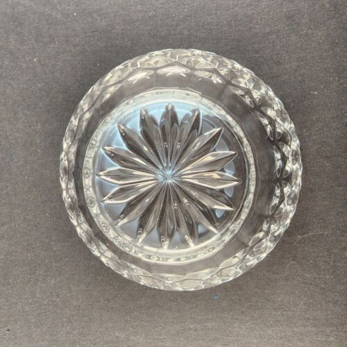 2 Lenox Lead Crystal Diamond Cut Candy Dishes 5" Round and 3.75" Dessert Bowls