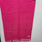 Pashmina Shawl Wrap Bright Pink Oversized Scarf 26x68" 70% Cashmere 30% Silk Vtg