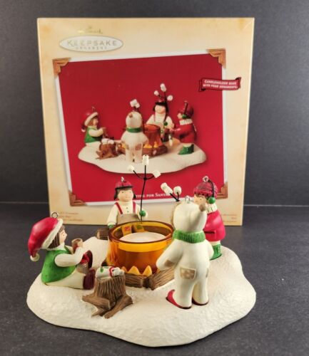 Hallmark Keepsake Ornament Candle Holder Waiting For Santa Figurine Tealight