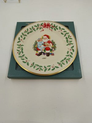 Lenox Christmas Plate 1997 Santa's List Annual Holiday Collector Mint In Box 7th