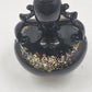 Peters & Reed Pottery Garland Floral Dual Handle Squat Vase 9" Craft Art