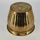 Brass Planter Pot Ribbed Bowl India 8.5"d Indoor Outdoor Plant Holder Decor Vtg