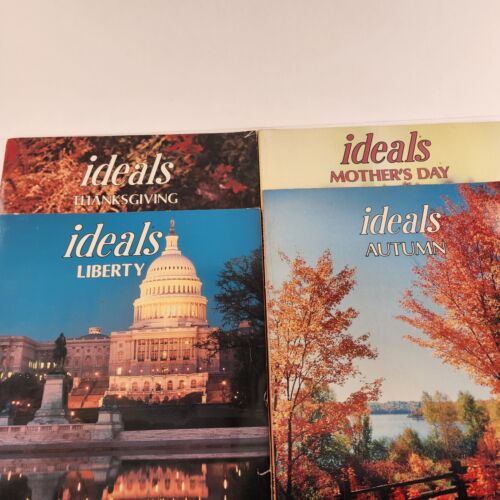 Lot of 4 Ideals Magazines Autumn Thanksgiving Liberty Mother's Day Vintage