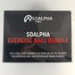 SoAlpha Premium Excercise Kit Pump Inflatable Ball & Base 15 LB Resistance Bands
