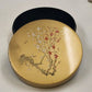 Otagiri Japan 6 Round Cherry Blossom Gold Black Lacquered Coasters 4”