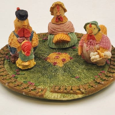 Popular Imports 8pc Mini Tea Set Chicken Roaster Polystone Resin Decorative 1995